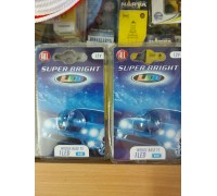 Лампочки светодиодные T5 12V 1 LED 11629 WEDGE BASE SUPER BRIGHT BLUE ALL Ride 